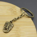 Metal Sad Face Mask Keychain Bag Charm Gift Accessory view 4