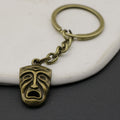Metal Sad Face Mask Keychain Bag Charm Gift Accessory view 3