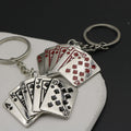 Metal Playing Card Keychain Poker Bag Charm Gift view 4
