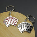 Metal Playing Card Keychain Poker Bag Charm Gift view 3