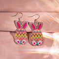 Easter Acrylic Bunny Drop Earrings Cute Rabbit Egg Carrot Cartoon Dangle Earrings For Women view 4