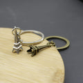 Metal 3D Eiffel Tower Keychain Travel Gift Key Ring view 3