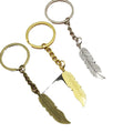 Zinc Alloy Minimalist Feather Keychain Bag Charm Gift – Antique Copper view 5