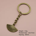 Zinc Alloy Fan Keychain for Bag Charm Gift view 2