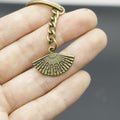 Zinc Alloy Fan Keychain for Bag Charm Gift view 3