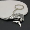 Zinc Alloy Simple Swordfish Keychain Ocean Bag Charm Gift view 3