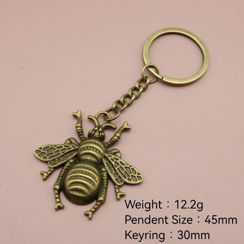 Metal Bee Keychain Bag Charm