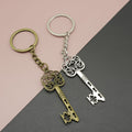 Metal Hollow Floral Keychain Key Ring Bag Charm Gift view 1