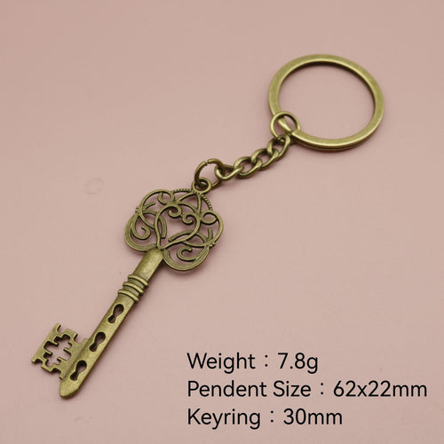 Metal Hollow Floral Keychain Key Ring Bag Charm Gift