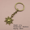 Metal Minimalist Sun Keychain Bag Charm Gift view 2