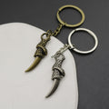 Metal Minimalist Wolf Fang Keychain Bag Charm Gift view 3