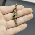 Metal Minimalist Wolf Fang Keychain Bag Charm Gift view 4