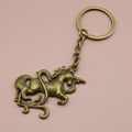 Zinc Alloy Minimalist Unicorn Keychain Bag Charm Gift view 6