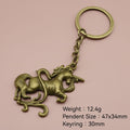 Zinc Alloy Minimalist Unicorn Keychain Bag Charm Gift view 2