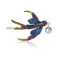 Alloy Rhinestone Swallow Brooch Pin For Daily Party Outfits view 5