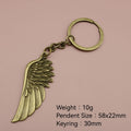 Zinc Alloy Feather Wing Keychain Minimalist Bag Charm Gift view 2