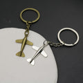 Metal Airplane Keychain Bag Charm view 3