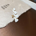 Gold Plated Copper Enamel Orchid Flower Clip-on Earrings, Elegant No-Piercing Luxury Ear Cuffs view 4