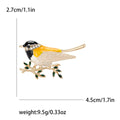 Alloy Enamel Bird Brooch Pin With Rhinestone Fashion Accent view 4