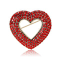 Vintage Alloy Heart Brooch Elegant Lapel Pin For Women's Clothing view 5