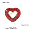 Vintage Alloy Heart Brooch Elegant Lapel Pin For Women's Clothing view 6