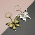 Metal Minimalist Butterfly Keychain Bag Charm – Antique Copper view 1