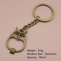 Zinc Alloy Simple Owl Keychain Bag Charm Gift (7686) view 2