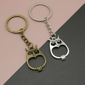 Zinc Alloy Simple Owl Keychain Bag Charm Gift (7686)