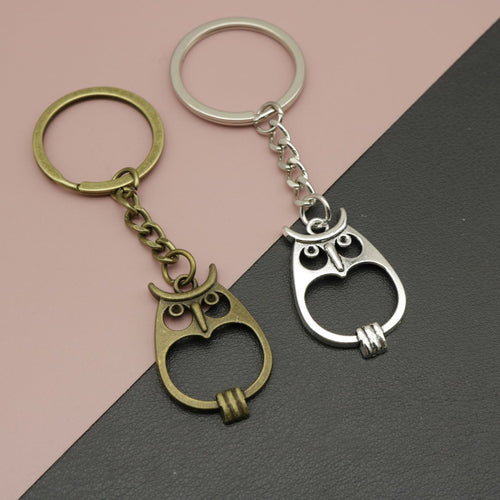 Zinc Alloy Simple Owl Keychain Bag Charm Gift (7686)