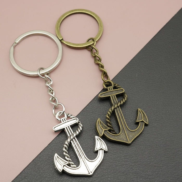 Metal Anchor Keychain Bag Charm (3465)