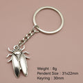 Metal Minimalist Cicada Keychain Bag Charm view 2