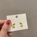 18K Gold Plated Copper Koi Fish Stud Earrings, New Chinese Style Vintage Elegant Jewelry view 4