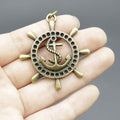 Metal Anchor And Wheel Keychain Bag Charm Gift view 4