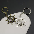 Metal Anchor And Wheel Keychain Bag Charm Gift view 3
