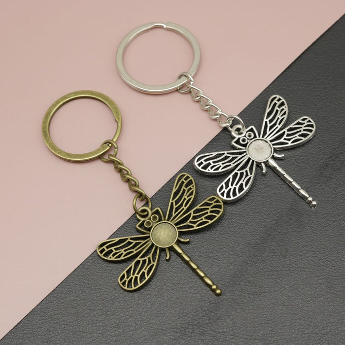 Zinc Alloy Dragonfly Keychain For Bag Charm Gift