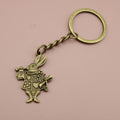 Zinc Alloy Poker Rabbit Keychain Bag Charm Gift – Antique Copper view 6