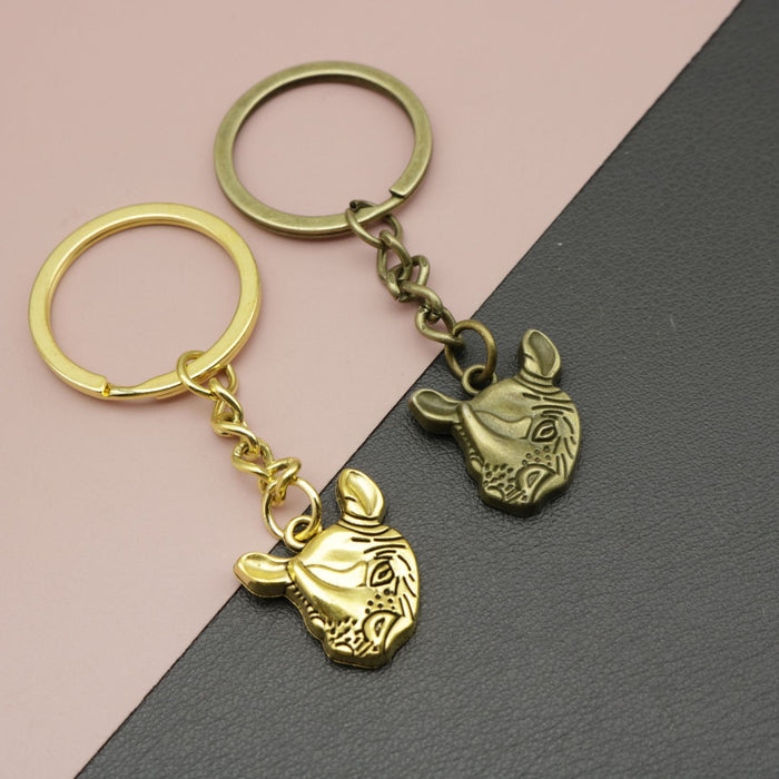 Zinc Alloy Rhino Keychain for Bag Charm Gift