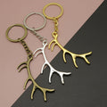 Metal Deer Antler Keychain Bag Charm view 1