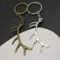 Metal Deer Antler Keychain Bag Charm view 4