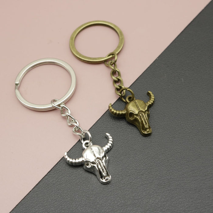 Zinc Alloy Bull Head Keychain Gift
