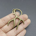 Zinc Alloy Minimalist Antler Keychain Bag Charm Gift view 4