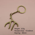 Zinc Alloy Minimalist Antler Keychain Bag Charm Gift view 2