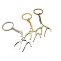 Zinc Alloy Minimalist Antler Keychain Bag Charm Gift view 5