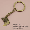 Metal Pharaoh Keychain Key Ring Bag Charm Gift view 2