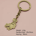 Zinc Alloy Simple Cat Keychain Bag Charm Gift view 2
