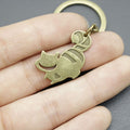 Zinc Alloy Simple Cat Keychain Bag Charm Gift view 3