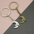 Alloy Rabbit Moon Keychain Bag Charm view 1