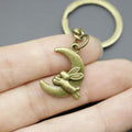 Alloy Rabbit Moon Keychain Bag Charm view 4