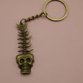 Metal Minimalist Skull Fish Bone Keychain Bag Charm view 6