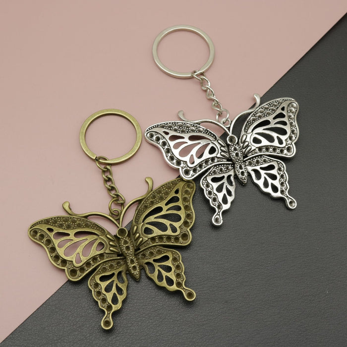Metal Simple Butterfly Keychain For Bag Charm Gift
